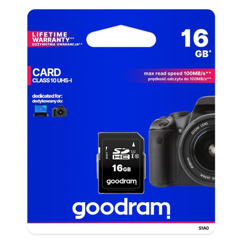 Karta pamięci GoodRam S1A0-0160R12 (16GB; Class 10, Class U1, V10; Karta pamięci)-1302337