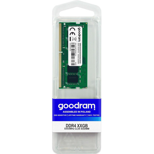 Pamięć GoodRam GR2666S464L19/16G (DDR4 SO-DIMM; 1 x 16 GB; 2666 MHz; CL19)-1302360