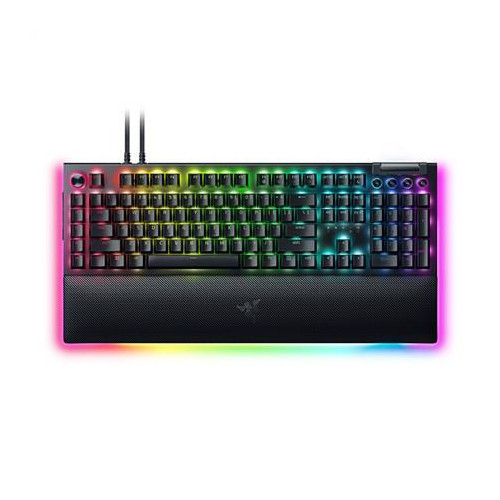 Mechaniczna klawiatura do gier Razer BlackWidow V4 Pro RGB LED light, US, Przewodowa, Czarny, Zielony Przełączniki, Klaw