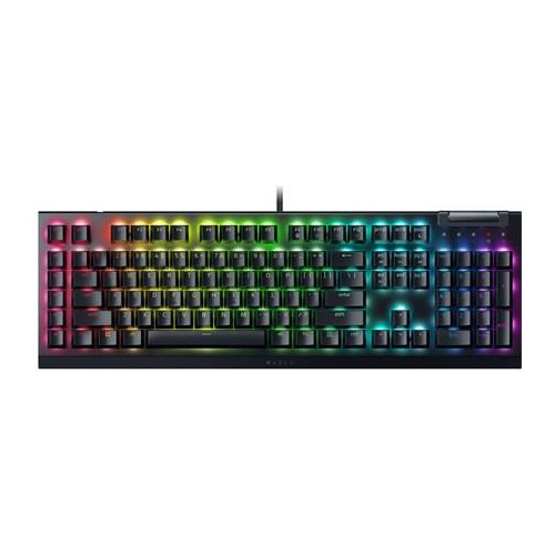 Mechaniczna klawiatura do gier Razer BlackWidow V4 X, zielony przełącznik, układ amerykański, przewodowy, czarny Razer-1