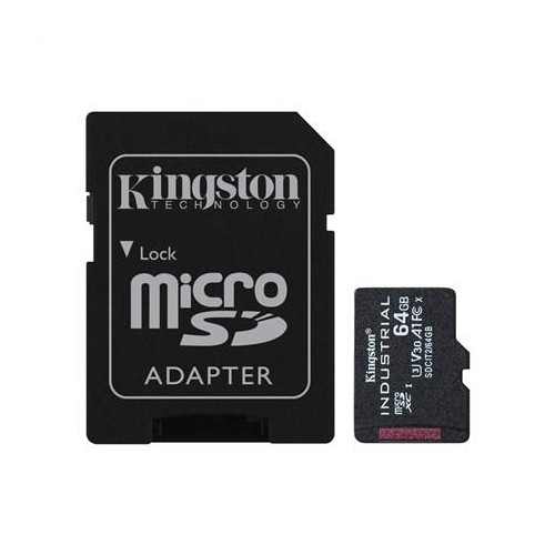 64GB MICROSDXC INDUSTRIAL C10/A1 PSLC CARD + SD ADAPTER-13043556