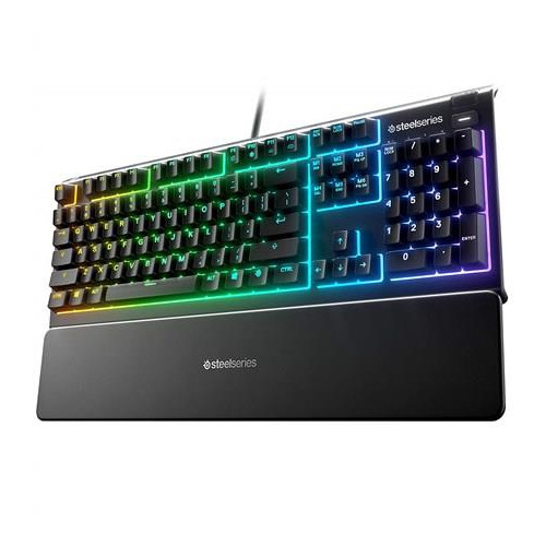 Klawiatura gamingowa SteelSeries Apex 3, układ NOR, przewodowa, czarna SteelSeries | Wierzchołek 3 | Klawiatura do gier