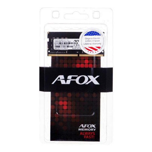 AFOX SO-DIMM DDR4 8G 2400MHZ MICRON CHIP AFSD48EH1P-1311398