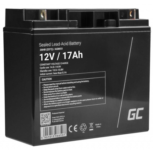 GREEN CELL AKUMULATOR ŻELOWY/AGM AGM51 12V 17AH-13158339