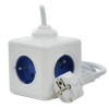 Przedłużacz allocacoc PowerCube Extended USB 2402BL/FREUPC (1,5m; kolor niebieski)-1320258