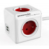 Przedłużacz allocacoc PowerCube Extended USB 2402RD/FREUPC (1,5m; kolor czerwony)-1320259