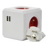 Przedłużacz allocacoc PowerCube Extended USB 2402RD/FREUPC (1,5m; kolor czerwony)-1320260