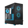 Projektowanie fraktalne | Pop Air RGB | Szyba boczna | Cyan Core TG Clear Tint | ATX, mATX, Mini ITX | Zasilacz w zestaw