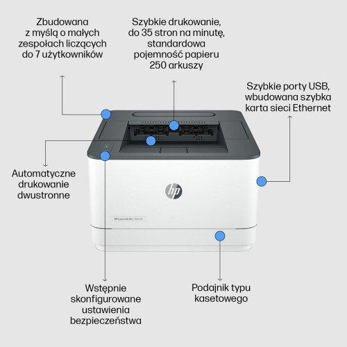 HP LaserJet Pro Drukarka 3002dn, Czerń i biel, Drukarka do Małe i średnie firmy, Drukowanie, Drukowanie dwustronne-13226923