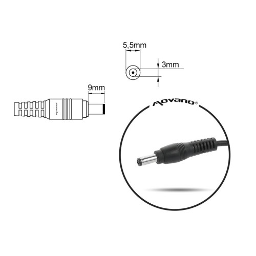 Zasilacz Movano 19v 3.16a (5.5x3.0 pin) 60W do Samsung-13236807