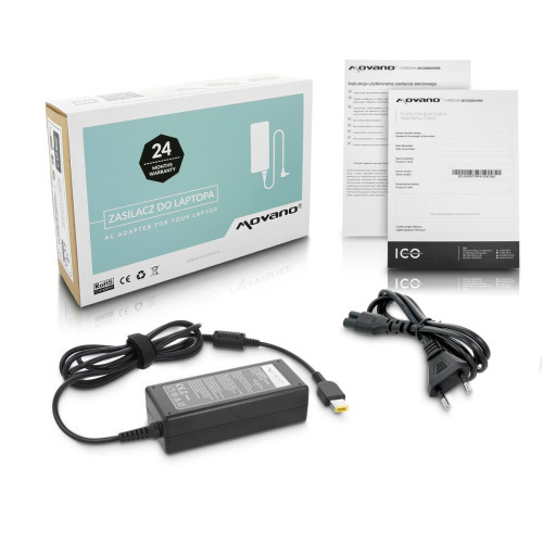 Zasilacz Movano 20v 3.25a (prostokątny 11.0x4.5 pin - Yoga) 65W do Lenovo-6793674