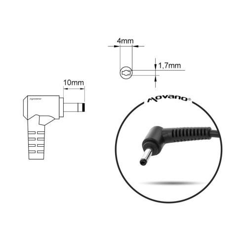Zasilacz Movano 19.5v 4.62a (4.0x1.7) 90W do Dell-13237773