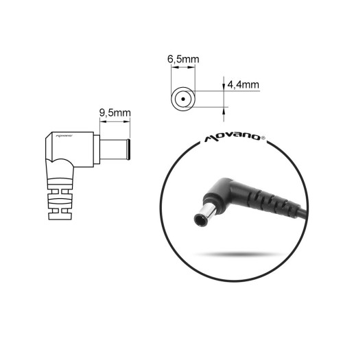 Zasilacz Mitsu 19v 5.79a (6.5.0x4.4 pin) 110W do LG-13240247