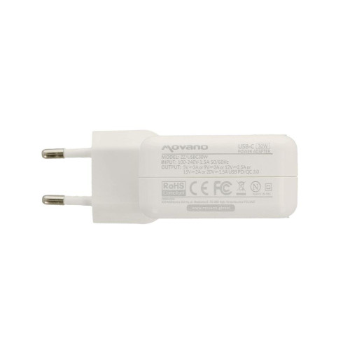Zasilacz Movano 30W USB type C USB-C (white)-13240718