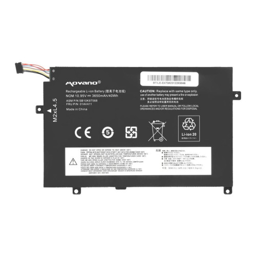 Bateria Movano do Lenovo ThinkPad E470, E475-13240785