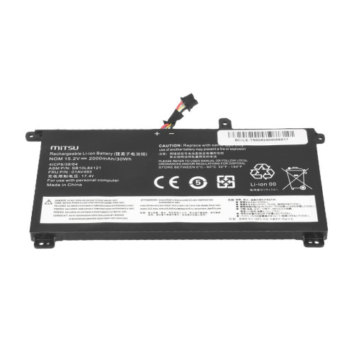 Bateria Mitsu do Lenovo ThinkPad T570, T580, P51s, P52s - wewnętrzna-13241262