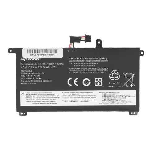 Bateria Movano do Lenovo ThinkPad T570, T580, P51s, P52s - wewnętrzna-13241270