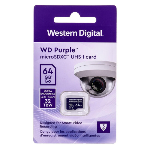 Karta pamięci WD Purple microSDXC WDD064G1P0C (64GB; Class 10, Class U1)-1324179