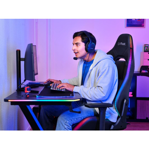Fotel gamingowy TRUST GXT719 RUYA RGB czarne (25185)-13248409