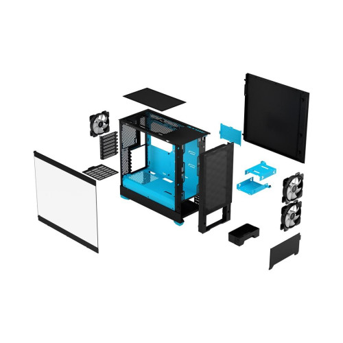 Projektowanie fraktalne | Pop Air RGB | Szyba boczna | Cyan Core TG Clear Tint | ATX, mATX, Mini ITX | Zasilacz w zestawie Nie | Format ATX-13256905