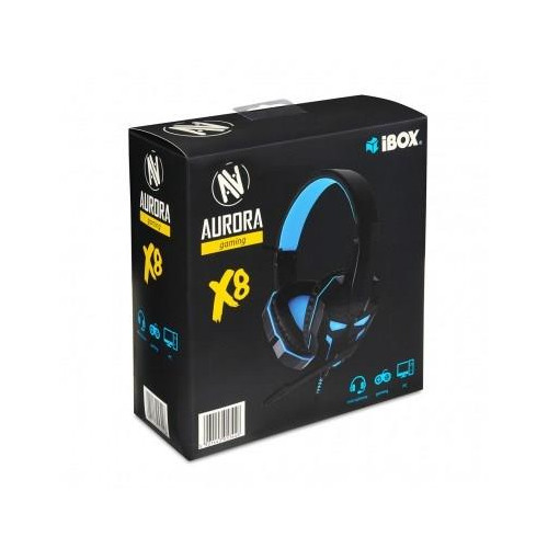 Słuchawki z mikrofonem IBOX SHPIX8MV X8 GAMING (kolor czarny)-1332157