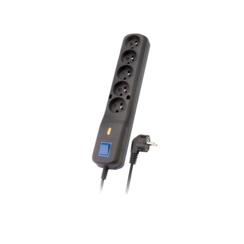 Listwa przeciwprzepięciowa Lestar LV 530W 3,0m (5 x VDE; 10 A; 3m; kolor czarny)-534852