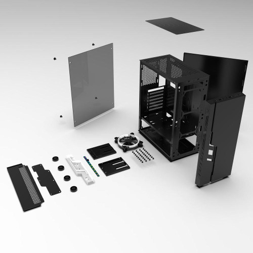 GEMBIRD OBUDOWA FORNAX 2000RGB MIDI-TOWER (USB 3.0, HD AUDIO) PODŚWIETLENIE RGB, GAMINGOWY DESIGN, CZARNA-1336101