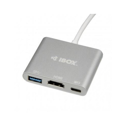 Adapter IBOX IUH3CFT1 (kolor srebrny)-1336763