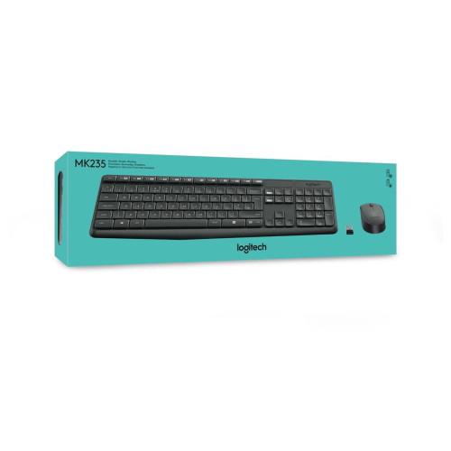 Zestaw klawiatura + mysz membranowa Logitech MK235 920-007931 (USB 3.0; kolor szary; optyczna)-1336852