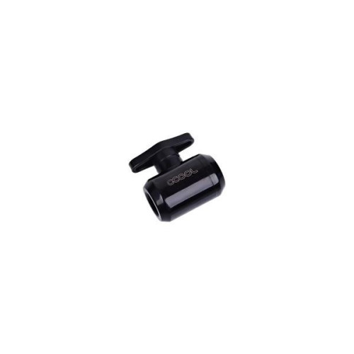 Alphacool Icicle Zawór kulowy 2-drogowy G1/4 - czarny-13380048