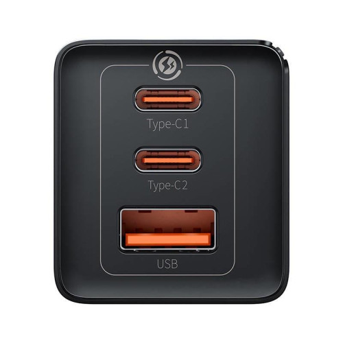 Ładowarka sieciowa Baseus GaN 5 Pro Fast Charger CCGP120201 65W 1x USB-A 2x USB-C PD 3.0 QC 4.0 + kabel USB-C-13385478