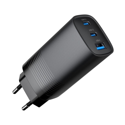 GEMBIRD SZYBKA ŁADOWARKA USB POWER DELIVERY USB TYPU C, 3X USB, 65 W, GAN CZARNA-13385576