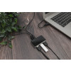 HUB/Koncentrator 4-portowy USB 2.0 HighSpeed, aktywny, czarno-srebrny-13456387