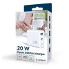 Ładowarka USB-A USB-C LED 20W PD QC3.0 biała-13462170