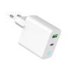 Ładowarka USB-A USB-C LED 20W PD QC3.0 biała-13462175