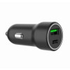Ładowarka samochodowa USB-A/USB-C 20W PD czarna