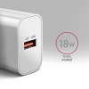 ACU-QC18W Ładowarka sieciowa QC 18W, 1x port USB-A, QC3.0/AFC/FCP/SMART Biała-13465543