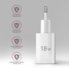 ACU-QC18W Ładowarka sieciowa QC 18W, 1x port USB-A, QC3.0/AFC/FCP/SMART Biała-13465546