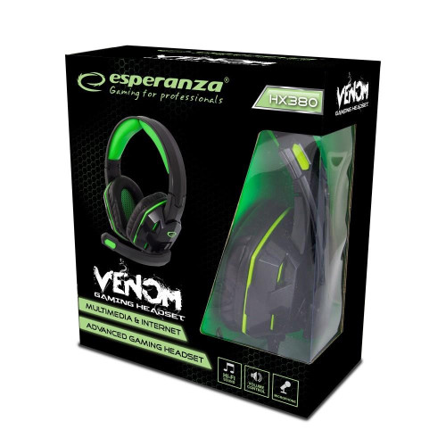 ESPERANZA SŁUCHAWKI Z MIKROFONEM DLA GRACZY VENOM EGH380-1344221