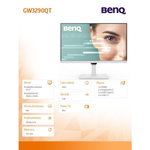 Monitor 31.5 cala GW3290QT 2K 5ms/IPS/HDMI/75Hz-13459599