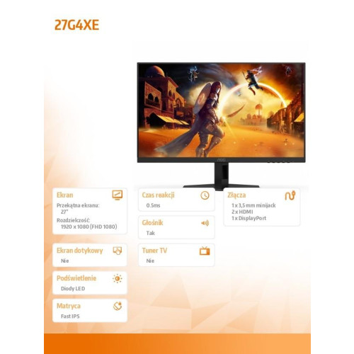 Monitor 27G4XE 27 cali IPS 180Hz HDMIx2 DP Głośniki-13459788