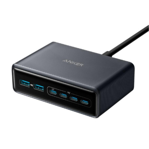 Ładowarka GeNPrime 200W GaN 4xUSB-C 2xUSB-A Czarna