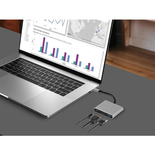 Adapter A-1 USB-C HDMI 4k, USB 3.0, PDW 100W-13464379