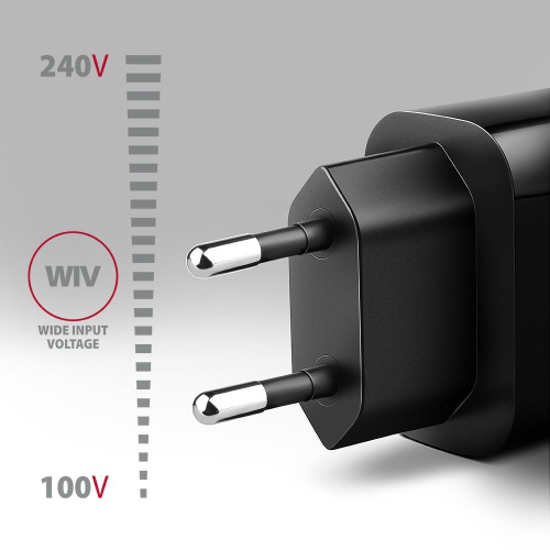ACU-QC18 Ładowarka sieciowa QC 18W, 1x port USB-A, QC3.0/AFC/FCP/SMART Czarna-13465536