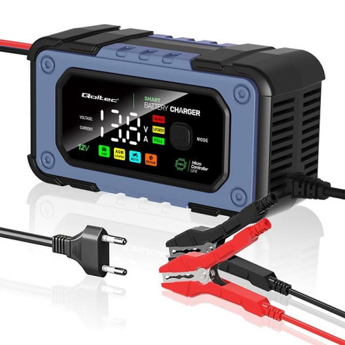 Prostownik do akumulatora z funkcją naprawy | Inteligentna mikroprocesorowa ładowarka | 12V | 7A | LED | 4 tryby-13465