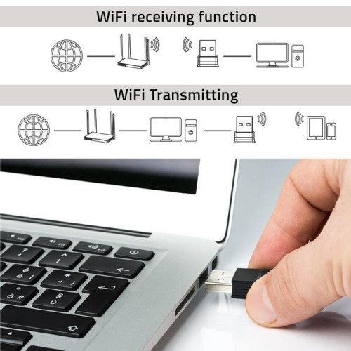 Adapter bezprzewodowy Ultra szybki mini WiFi Standard AC | BT 4.0USB | 600Mbps-13466465