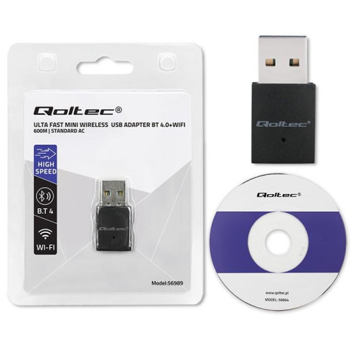 Adapter bezprzewodowy Ultra szybki mini WiFi Standard AC | BT 4.0USB | 600Mbps-13466466