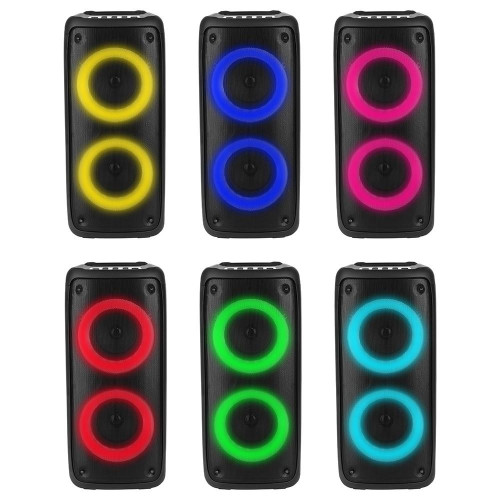 Głośnik FUNBOX BT MT3181 Bluetooth 5.0/TWS/MP3/MicroSD/USB/AUX/Equalizer/Jack 6.3/RGB/USB-C/ RMS 40W/PMPO 1000W-134670
