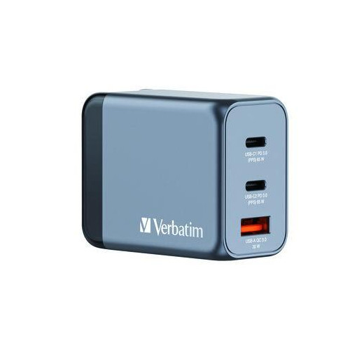 Ładowarka GNC-65 32201 GaN 65W, 2xUSB-C 1xUSB-A, UE / UK