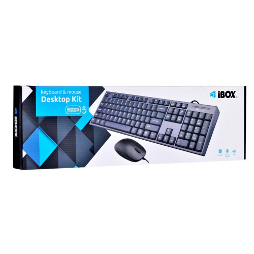 Zestaw klawiatura + mysz IBOX IKMS606 (USB 2.0; (US); kolor czarny; optyczna; 800 DPI)-13487250